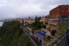 A street scene in Taormina, Sicily, Italy