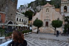 A street scene in Taormina, Sicily, Italy
