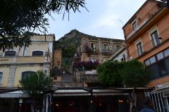 A street scene in Taormina, Sicily, Italy