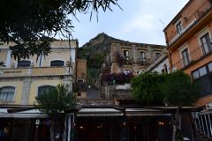 A street scene in Taormina, Sicily, Italy