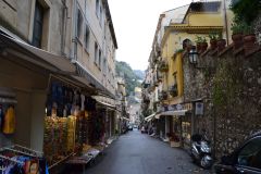 A street scene in Taormina, Sicily, Italy