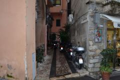 A street scene in Taormina, Sicily, Italy