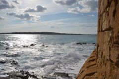 Views inside the ancient Ortygia Castle in Syracuse, Sicily, Italy