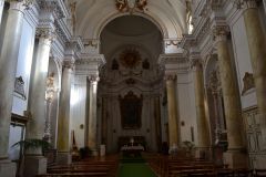 Inside a church in Syracuse on Ortygia, Sicily, Italy