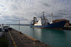 A the harbour in Syracuse on Ortygia, Sicily, Italy