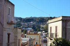 A view of Lipari Island, one of the Aeolian Islands in the Tyrrhenian Sea, Italy