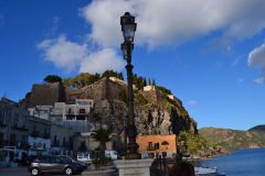 A view of Lipari Island, one of the Aeolian Islands in the Tyrrhenian Sea, Italy