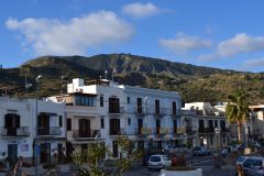 A view of Lipari Island, one of the Aeolian Islands in the Tyrrhenian Sea, Italy