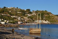 A view of Lipari Island, one of the Aeolian Islands in the Tyrrhenian Sea, Italy