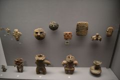 Ancient figures inside the Tokyo Museum, Tokyo, Japan