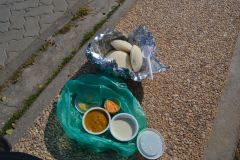Indian food at the Arabian Sea in the United Arab Emirates