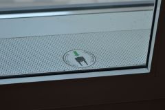 Makkan direction for prayers at the hotel window in Dubai, United Arab Emirates