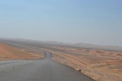 Landscape in the Rub al-Chali near the border of Oman in the United Arab Emirates