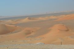 Landscape in the Rub al-Chali near the border of Oman in the United Arab Emirates