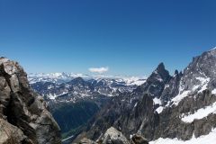 Italian Alps as seen from a Mont Blanc galcier in Italy