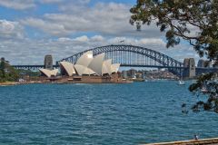 Opera House and Harbour Bridge taken from the Botanical Garden in Sydney, Australia