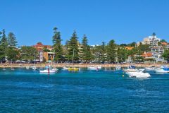 Beach scene at Manly Wharf, Sydney, Australia