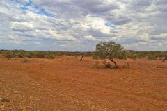 Landscape in the Outback between Coral Bay and Tom Price in Western Australia