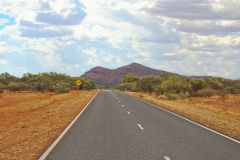 Landscape in the Outback between Coral Bay and Tom Price in Western Australia