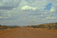 Landscape in the Outback between Coral Bay and Tom Price in Western Australia
