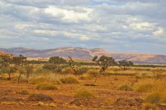 Landscape in the Outback between Coral Bay and Tom Price in Western Australia