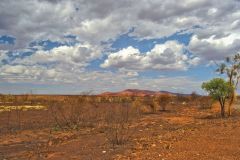 Landscape in the Outback between Coral Bay and Tom Price in Western Australia
