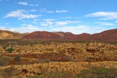 Landscape in the Outback between Coral Bay and Tom Price in Western Australia