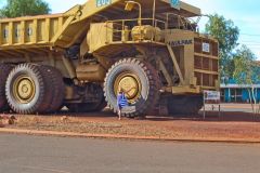 Old mining equipment in Newman, Western Australia