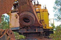Old mining equipment in Newman, Western Australia