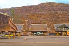 At BHP Billiton Mount Whaleback iron ore mine in Newman, Western Australia