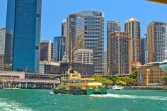 Sydney CBD and Circular Quay taken from a ferry, Sydney, Australia