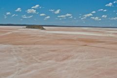 View of Lake Ballard and Inside Australia art in Western Australia