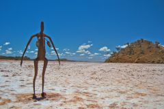 View of Lake Ballard and Inside Australia art in Western Australia