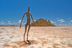 View of Lake Ballard and Inside Australia art in Western Australia