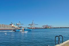 Rottnest Island ferry at the harbour of Fremantle, Western Australia