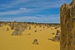Landscape in the Pinnacles National Park, Western Australia