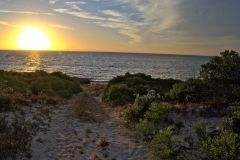 Sunset over the Indian Ocean in Western Australia