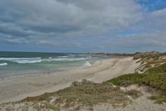Beach of our first campsite in the morning in Western Australia