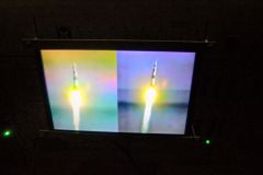 Taking a ride to the Moon in Apollo at Carnarvon Space and Technology Museum, Carnarvon, Western Australia