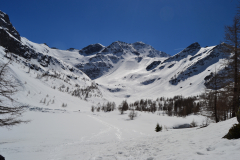 At the Lago d Arpy in the Aosta Vally in April, Italy