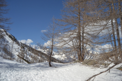 At the Lago d Arpy in the Aosta Vally in April, Italy