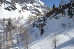 At the Lago d Arpy in the Aosta Vally in April, Italy