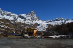 The Matterhorn from the Italian side in Breuil Cervinia in the Aosta Valley, Italy