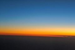 Sunset over Australia before landing in Sydney