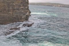 Cliffs to the Tasman Sea in Winter at South Head Sydney, Australia