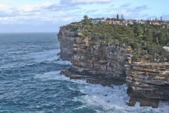 Cliffs to the Tasman Sea in Winter at South Head Sydney, Australia