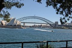 Opera House and Sydney Harbour Bridge taken from the Royal Botanical Garden Sydney, Australia