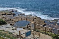 Scenery on a walk from Bondi Beach to Cape Banks in Winter in Sydney, Australia
