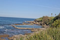 Scenery on a walk from Bondi Beach to Cape Banks in Winter in Sydney, Australia