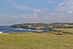 Scenery on a walk from Bondi Beach to Cape Banks in Winter in Sydney, Australia